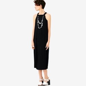 Kate Spade Saturday Black Neat Pleat Midi Dress